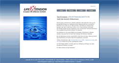 Desktop Screenshot of life-extension.de